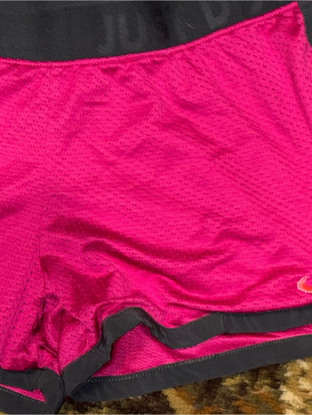 Nike Women’s Bright Pink Athletic Shorts with Black Trim